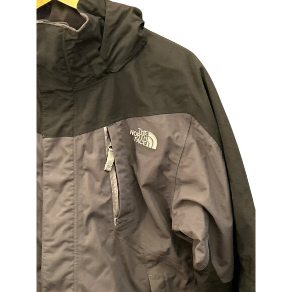 The North Face Men's Hyvent Anorak Jacket Black Gray Size Small Waterproof EUC - Picture 2 of 8